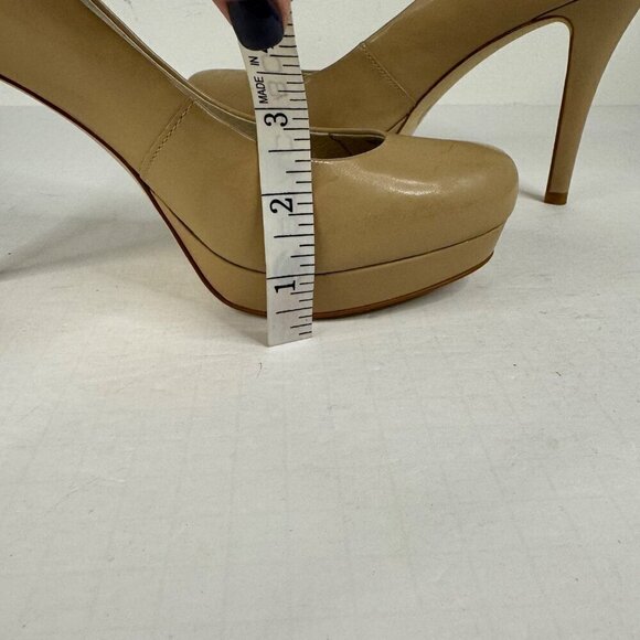 MICHAEL Michael Kors Nude Beige Ionna Pump Platform Round Toe Stiletto 9M EUC - Picture 9 of 11